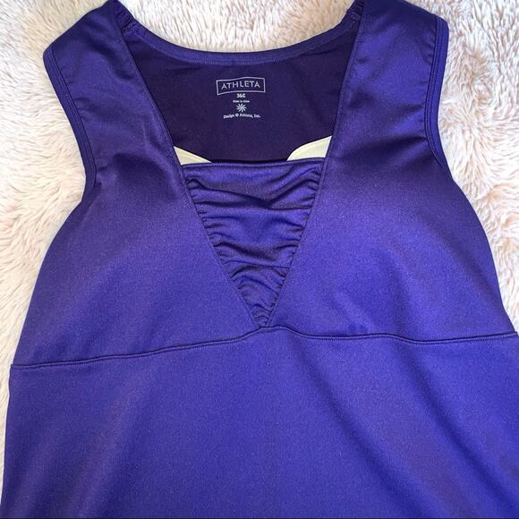 Athleta Purple Built-In Padded Bra Activewear Workout Tank Top Size: 36C - Picture 1 of 12